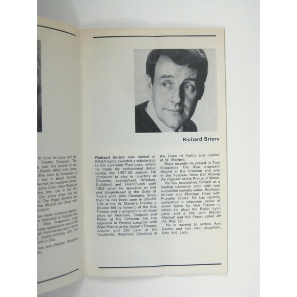 The Two Of Us Theatre Program Michael Frayn Lynn Redgrave Richard Briers Garrick - Picture 4 of 7